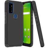 For Cricket Dream 5G Shockproof Hybrid Cover Phone Case - MK Black