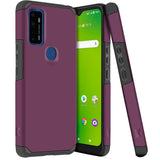 For Cricket Dream 5G Shockproof Hybrid Cover Phone Case - MK Purple
