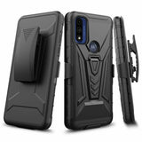 Tempered Glass / 3in1 Holster Cover Phone Case For Motorola Moto G Pure XT2163DL