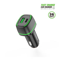 36W Car Charger PD + 4FT C to C USB For TCL K11 T432W