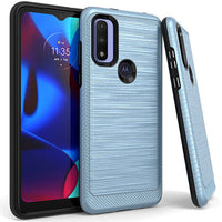 Tempered Glass / Lining Brush Cover Case For Motorola Moto G Power 2022 XT2165DL