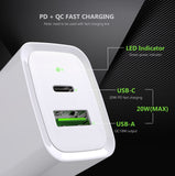 20W Dual Port Home Wall Charger ONLY For Motorola Moto G Power 5G 2024