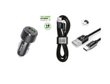 18W Car Charger PD + 3FT A to C USB for Blu View 4 B135DL