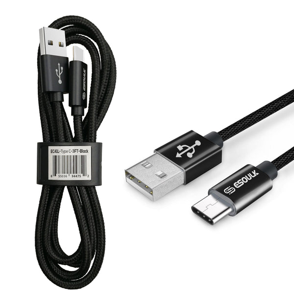 3FT Type A to C Braided 3.1c USB Cable for Motorola G Play 2024 XT2413