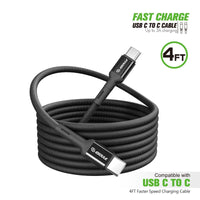 4FT Type C to C Braided Fast Charge Cable For Motorola Moto G 5G 2024