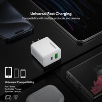 20W Car 20W Home Charger 2X USB Type C to C For BLU View 5 PRO B170D