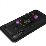 Tempered Glass / Ringstand Hybrid Cover Case For Motorola G Play 2024 XT2413