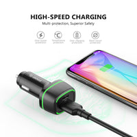 36W Car Charger PD + 3FT A to C USB For TCL K11 T432W