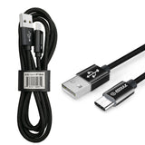 3FT Type A to C Braided USB Cable For BLU View 5 B160V