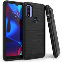 Tempered Glass / Lining Brush Cover Case For Motorola Moto G Power 2022 XT2165DL