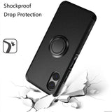 Tempered Glass / Shockproof Ring Cover Phone Case For Motorola Moto G Play 2024