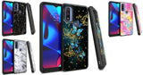 Tempered Glass / Chrome Flake Case Phone Cover For Motorola Moto G Pure XT2163DL