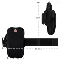 For Alcatel Raven LTE A574BL Sports Armband Case Cover Running Jogging Camping Hiking Pouch - Blue