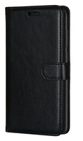 For ZTE Avid 589 5.45” Wallet Pouch Credit Card Holder Case Phone Cover - Black